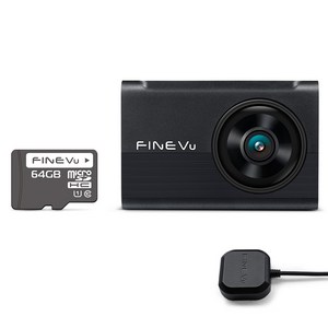 파인뷰 전후방 FHD HD 2채널 블랙박스 X6 POWER, 64GB, 본품 + GPS안테...