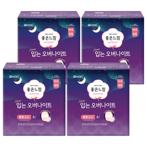 좋은느낌 입는 오버나이트, 중형, 8개입, 4개