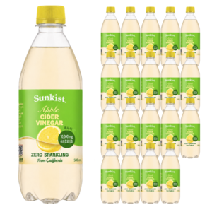 썬키스트 애사비 제로 탄산음료 레몬, 500ml, 20개