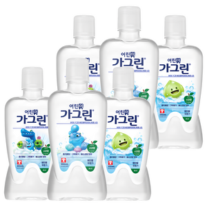 가그린 어린이용 구강세정제 사과향, 380ml, 6개