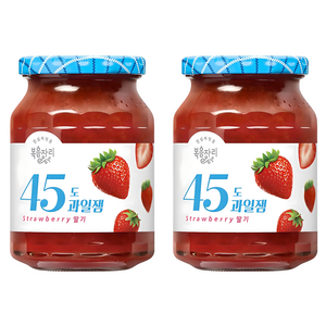 복음자리 45도 과일잼 딸기, 350g, 2개