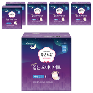 좋은느낌 입는 오버나이트, 대형, 8개입, 6개