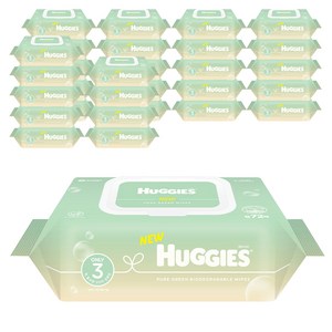 하기스 퓨어그린 아기물티슈 캡형, 55g, 72매, 30개