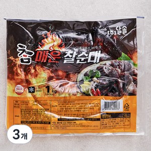 달솔 참 매운찰순대, 1kg, 3개