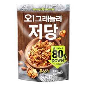 마켓오네이처 오 그래놀라 저당 통보리 시리얼, 360g, 1개
