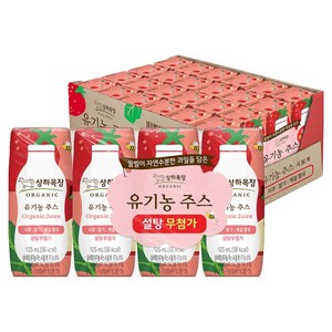 상하목장 주스 사과딸기케일, 125ml, 24개