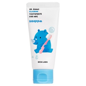 에이카랩스 코뿔소 어린이 불소 치약 청포도향, 60g, 1개
