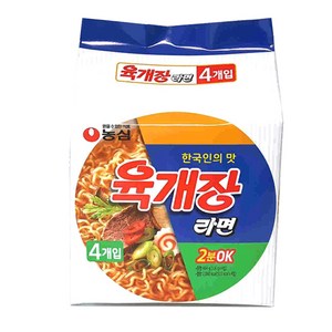 육개장 라면 116g, 4개, (1팩)