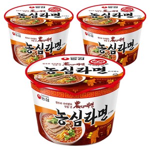 농심 라면 큰사발면 95g, 3개