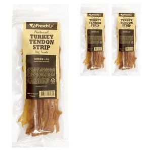 프레스키 강아지 스트립 간식, 칠면조 힘줄, 75g, 3개