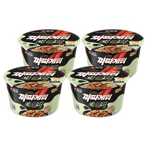 짜파게티 더 블랙 큰사발면 90g, 4개