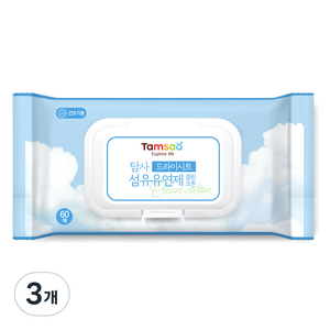 탐사 드라이시트 클린 코튼 섬유유연제, 60매입, 3개