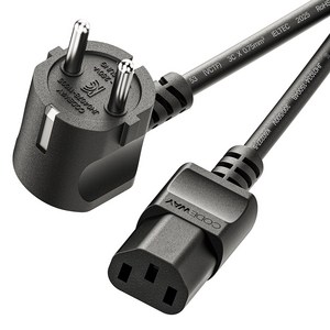 코드웨이 국산 AC 10A 전원코드 파워케이블 블랙