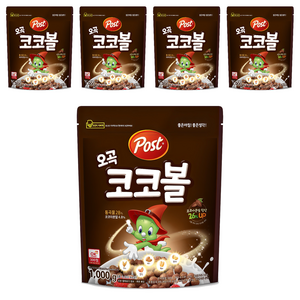 포스트 오곡 코코볼 시리얼, 1kg, 5개