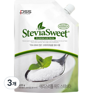 스테비아스위트 에리스리톨 위드 스테비아, 400g, 3개