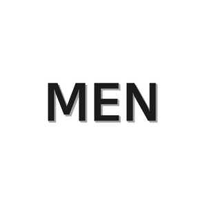 스튜디오투명 화장실 표지판 블랙, MEN, 1개