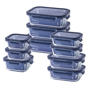 락앤락 인디고 글라스 밀폐용기 10p