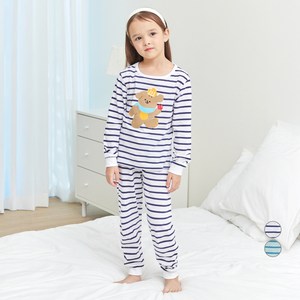 롤리트리 아동용 30수 싱글 9부 선염 ST 곰돌이 포인트 실내복 상하 세트