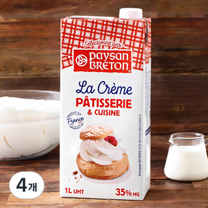 페이장브르통 휘핑크림, 1L, 4개