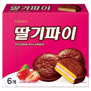 크라운 딸기파이, 300g, 6개
