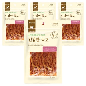 굿데이 강아지 건강한 육포, 미니 닭가슴살, 100g, 4개