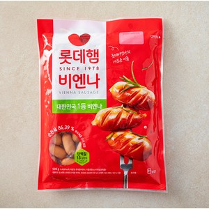 롯데햄 롯데비엔나 (냉장), 500g, 1개