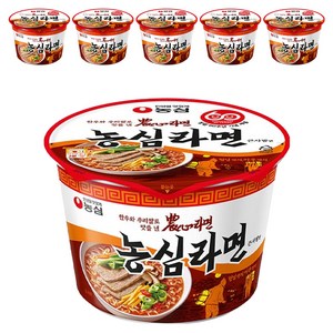 농심 라면 큰사발면 95g, 6개