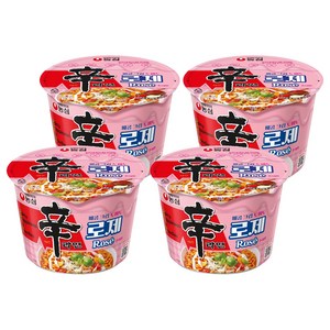 신라면 로제 큰사발면 108g, 4개