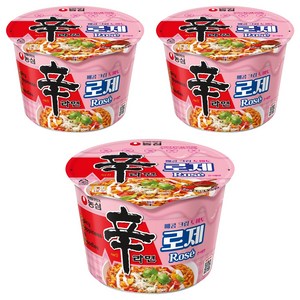 신라면 로제 큰사발면 108g, 3개