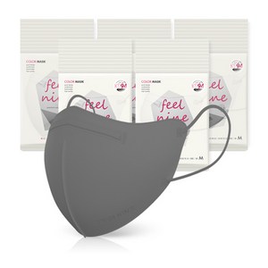 필나인 라이트 핏 2D 보건용 마스크 중형 KF94, 1매입, 시크그레이, 50개