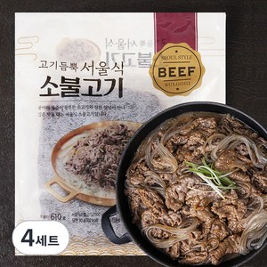 고기듬뿍 서울식 소불고기 500g + 전골용육수 80g + 당면 30g 세트 (냉장), 4세트