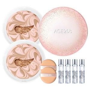 에이지투웨니스 에센스 커버 팩트 스파클케이스 + 리필 12.5g x 2p + 앰플 10ml x 4p, 핑크베이지(23호), 1개