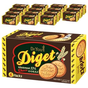 닥터유 다이제 초코 비스켓, 312g, 16개