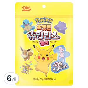 포켓몬 츄잉팝스 젤리, 70g, 6개