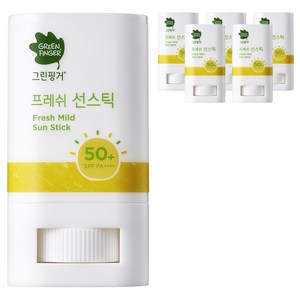 그린핑거 프레쉬 마일드 선스틱 SPF50+ PA++++, 15g, 6개