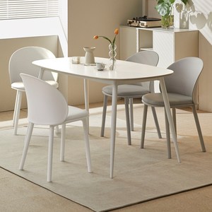 폴인퍼니 비앙카 포세린 세라믹 식탁 1600 + 의자4p 세트 4인용 방문설치