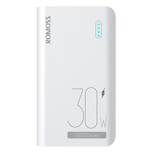 로모스 sense4S Pro 고속충전 30W 휴대용 보조배터리 10000mAh 멀티단자, PPH10-291, 화이트