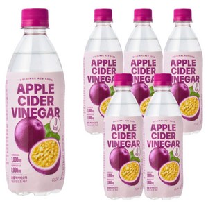 클룹 애사비 패션후르츠 제로 탄산음료, 500ml, 6개