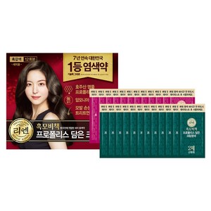 리엔 흑모비책 프로폴리스 담은 크림 염색제 새치용 12회분, 흑갈색, 1개