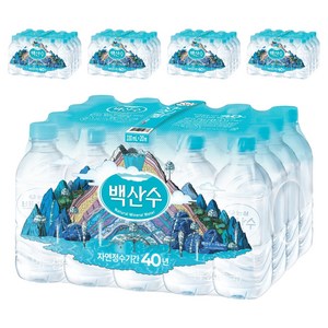 백산수 무라벨 생수, 330ml, 100개