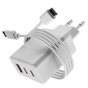 일리온 3포트 36W PD충전 초고속 충전기 멀티 어댑터 + C to C 1m 케이블 세트