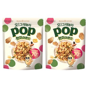 마켓오네이처 오 그래놀라 팝 현미아몬드, 340g, 2개