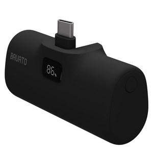 바우아토 포켓쉴 단자 접이식 PD 20W 고속 충전 미니 일체형 도킹형 보조배터리 5000mAh C타입