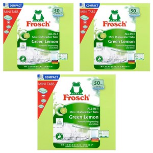 프로쉬 식기 세척기 세제 그린레몬 50p, 450g, 3개