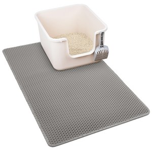 코멧 펫 고양이 사막화방지 벌집모양 모래매트(90x60cm), 그레이, 특대형(90 x 6..., 1개