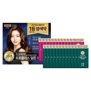 리엔 흑모비책 프로폴리스 담은 크림 염색제 새치용 12회분, 짙은갈색, 1개
