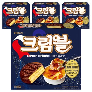 크라운 크렘브뢸레맛 초코 디저트, 320g, 4개