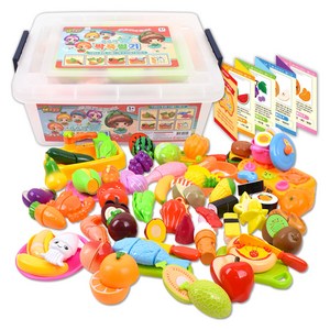 요정프루티 리빙박스 싹뚝썰기 자르기 소꿉놀이세트, 혼합 색상, 1개