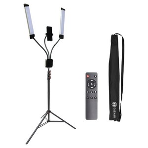 대한 유튜브 1인 개인 bj 스튜디오 방송 사진 촬영 더블라인 조명 스트롱 삼각대 스탠드 가방 세트