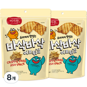 어가찬 소리까지 맛있는 바삭바삭 어포튀김, 100g, 8개